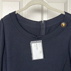 St. John Santana knit black 3/4 sleeve dress